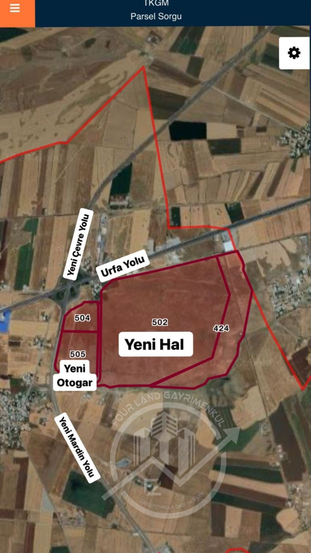 FOUR LAND GAYRİMENKUL FARKIYLA URFA YOLU ÜZERİNDE SATILIK ARAZİ